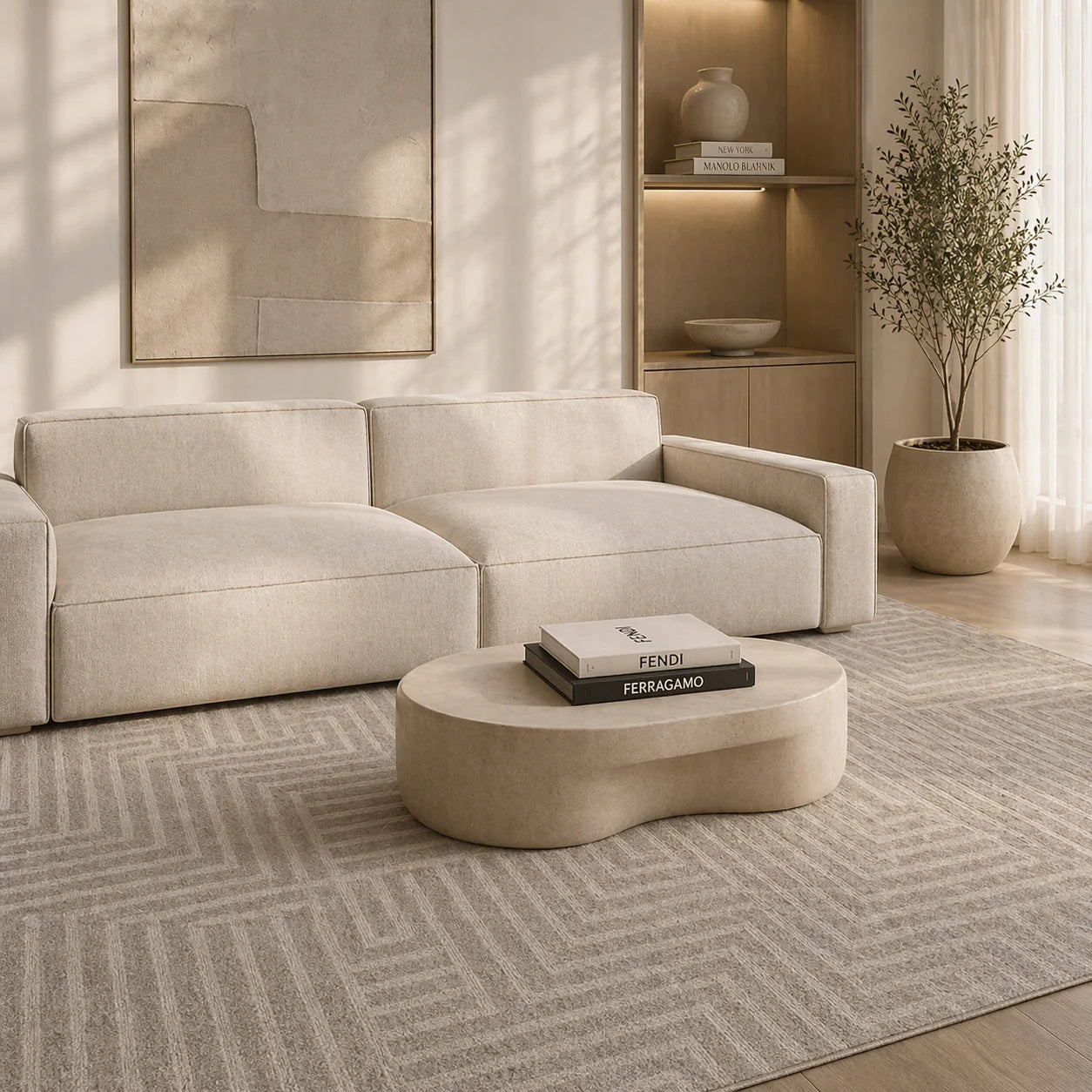 Apollo Rug 0024- Beige