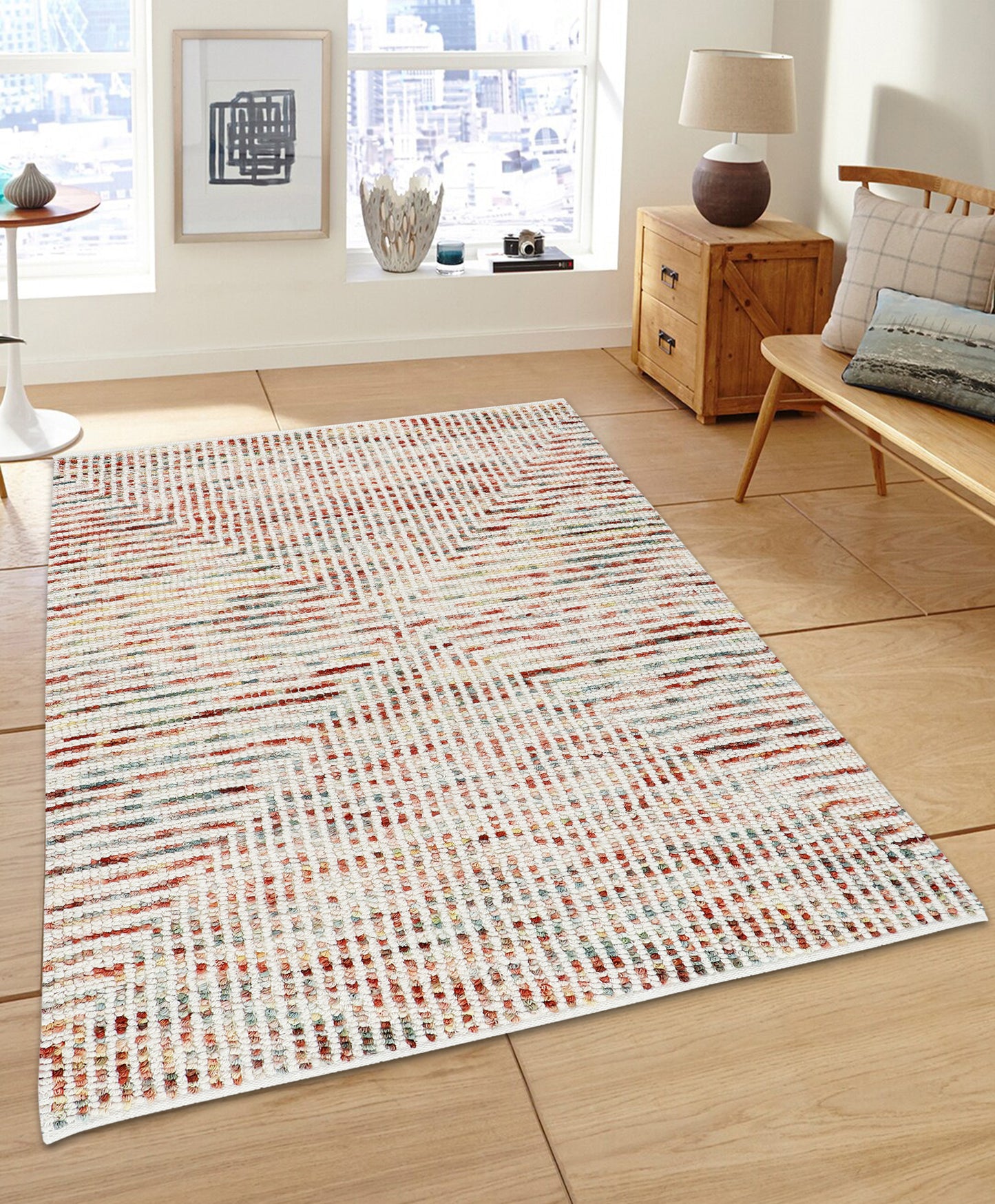 Bali Spectrum rug styled in a living room