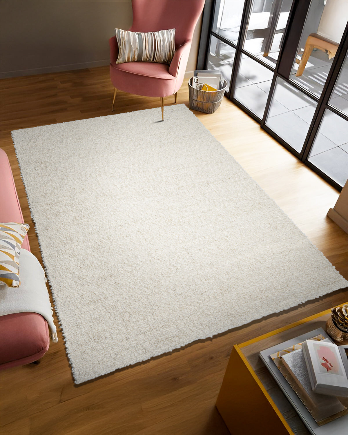 Frontier Oyster textured neutral area rug