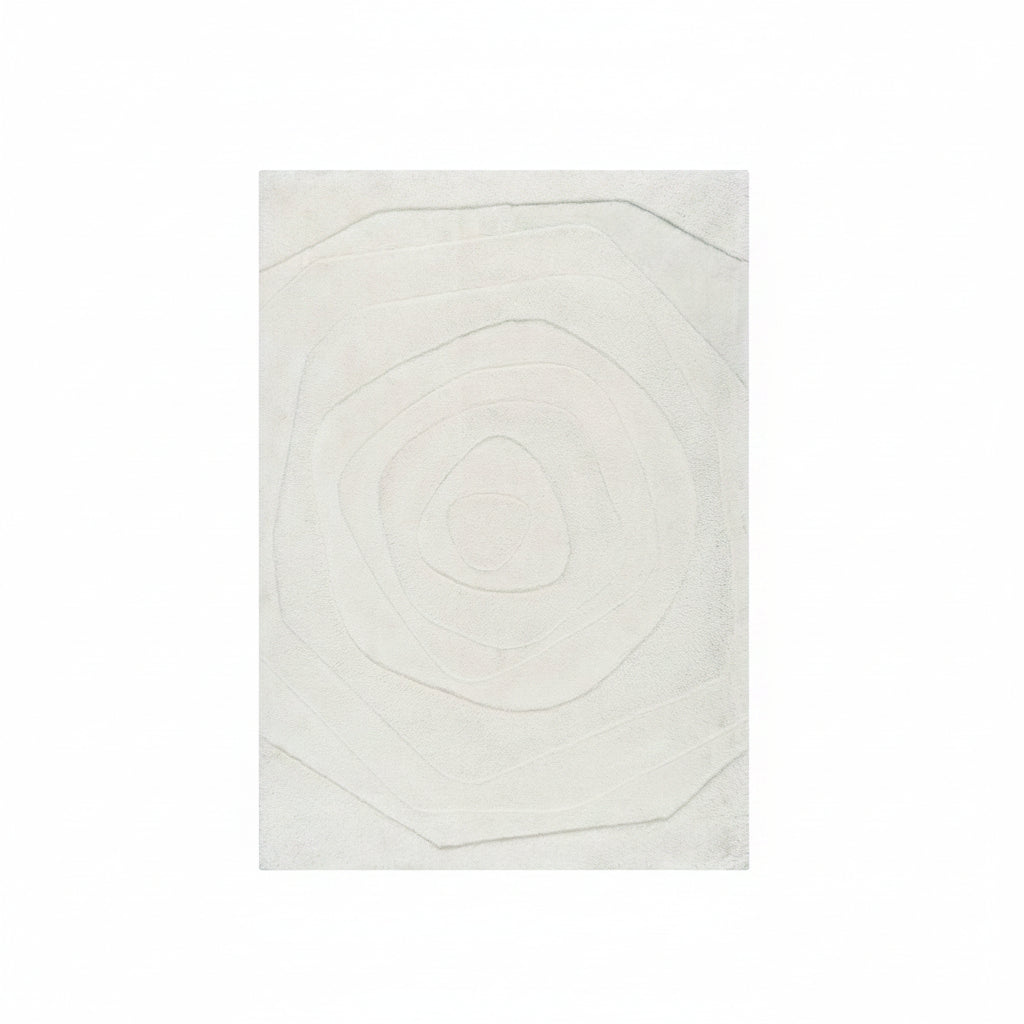 Helix Tusk geometric ivory area rug