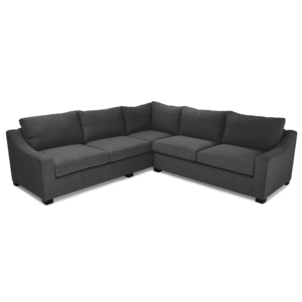 Comfortable and stylish Miami L-Shaped Corner Couch with slanted arms, perfect for any living space.