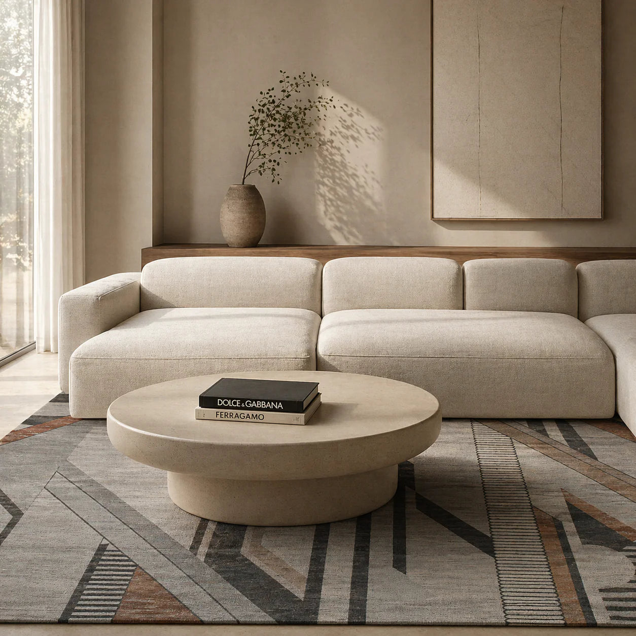 Nyx rug 21095A- Cream/ Dark Grey