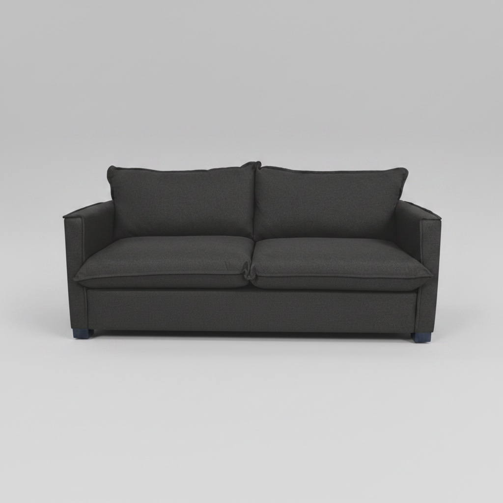 Gray sofa on a light gray background
