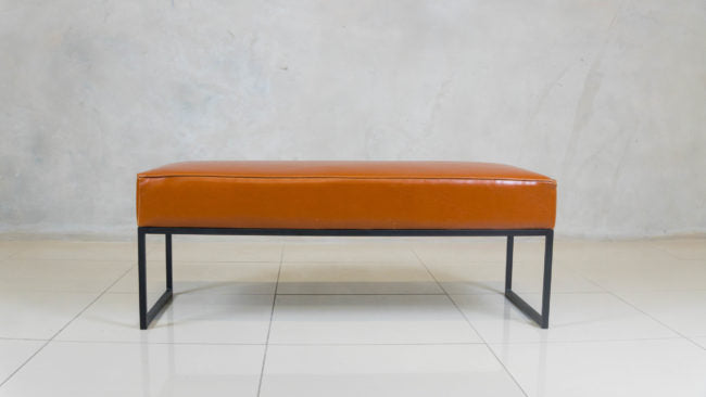 Modern bench seat, handcrafted in South Africa.