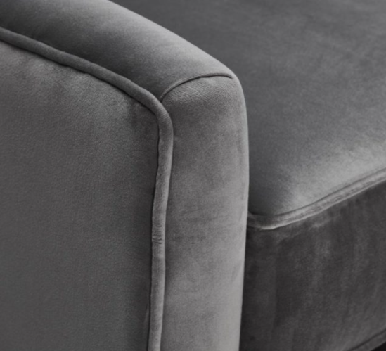Abba Armchair with custom fabric upholstery.