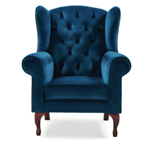 Classic lounge chair, custom upholstered and handcrafted.