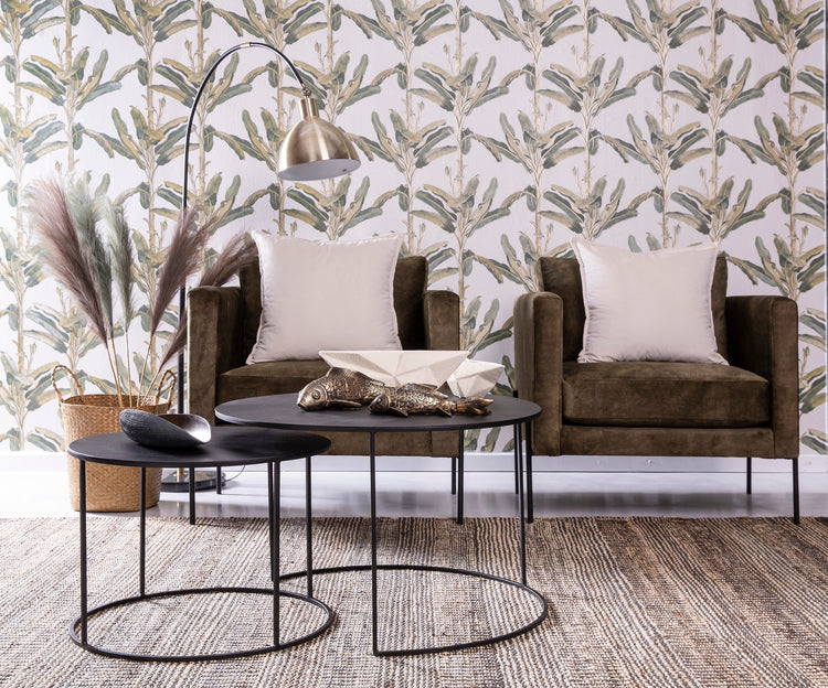 Skinny nesting tables in black