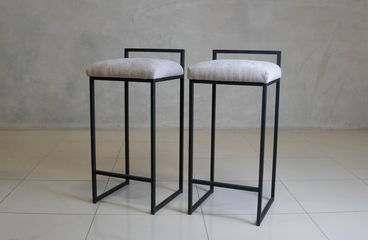 Kitchen Counter Chair with a sturdy steel frame and plush upholstered seating.