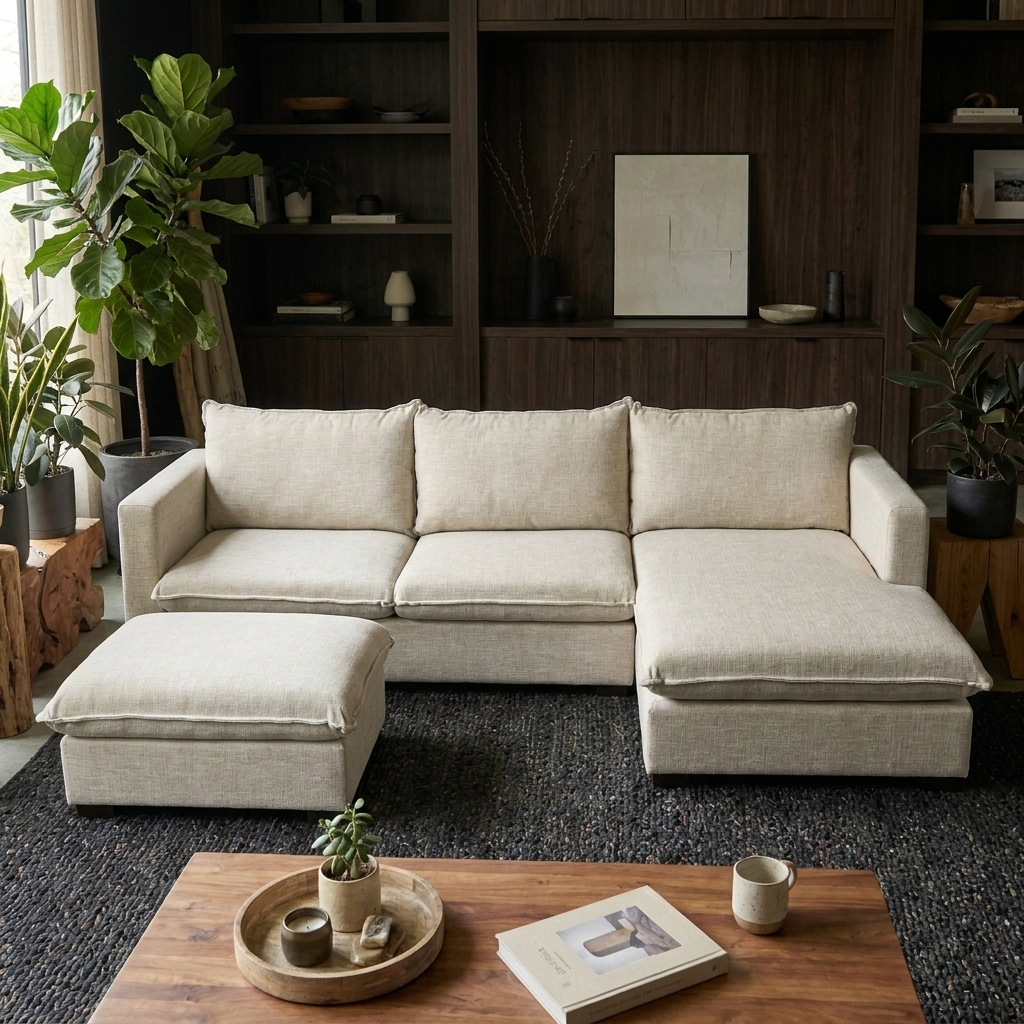 Lisa L shape daybed for a Corner in the house