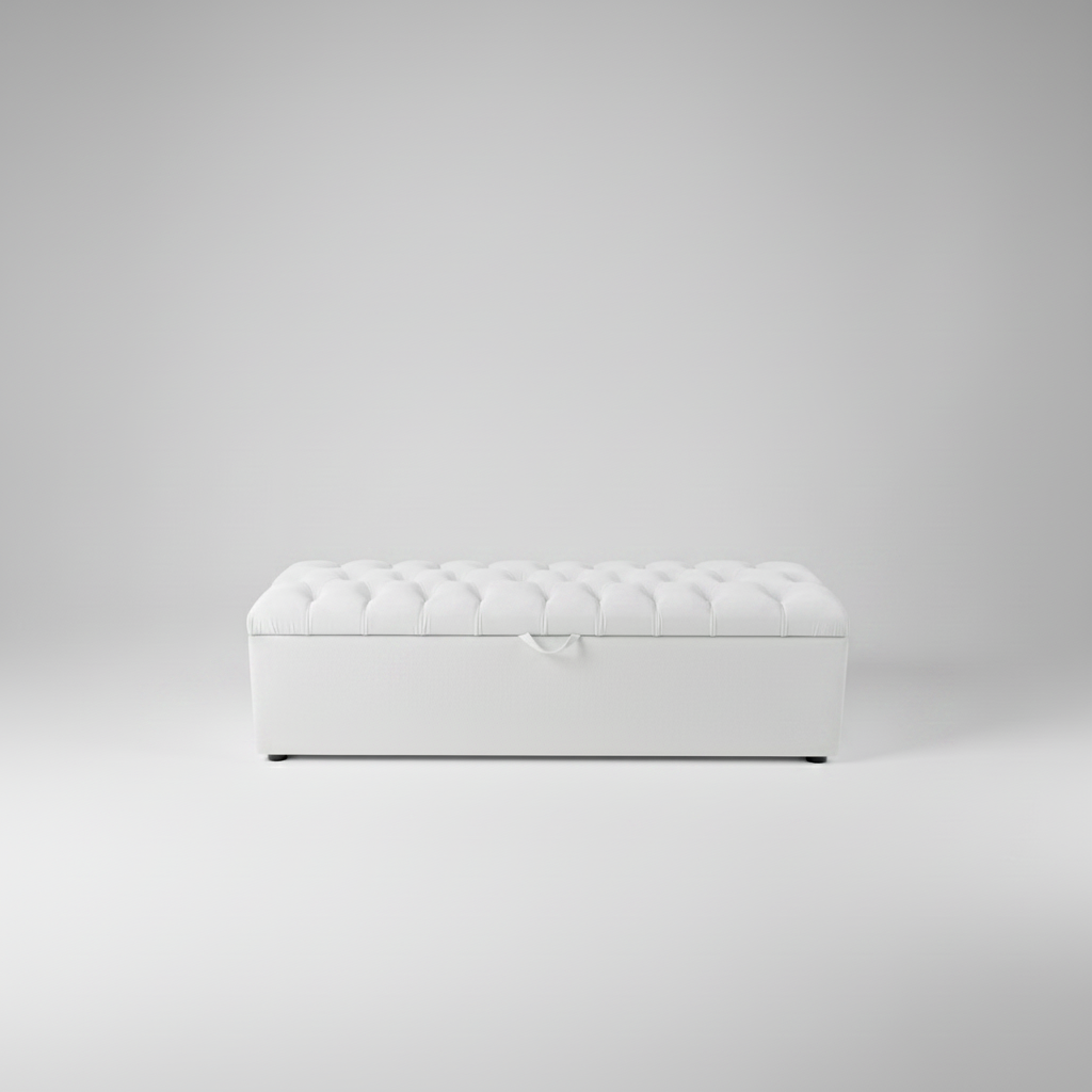 Deep button Storage Ottoman