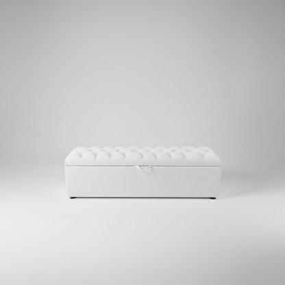 Deep button Storage Ottoman