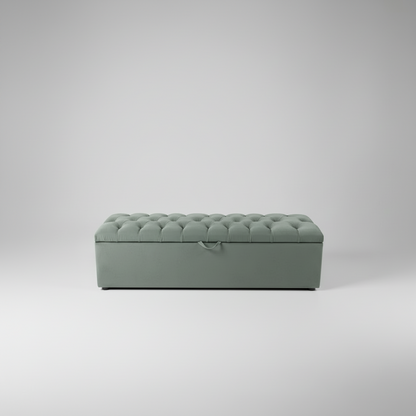 Deep button Storage Ottoman