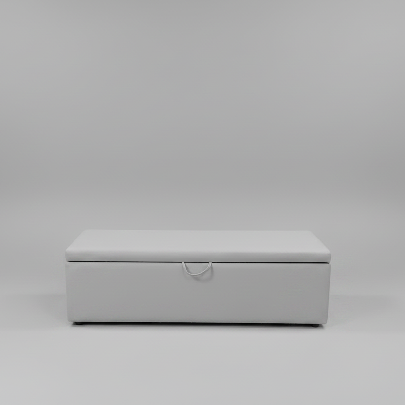 white storage ottoman