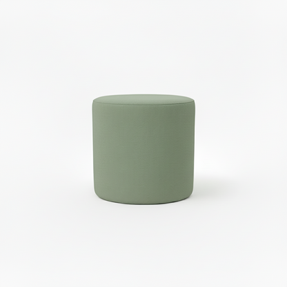 Black cylindrical stool on a white background