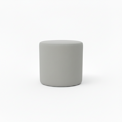 Brown ottoman on a white background
