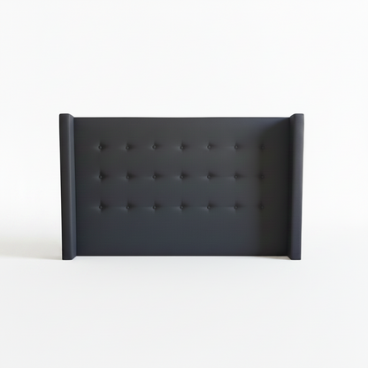 Charcoal tufted headboard 