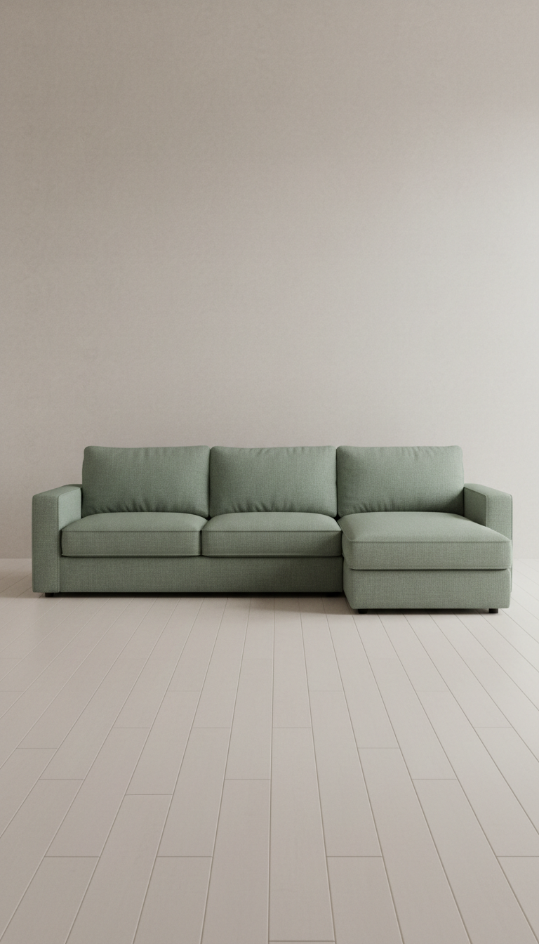 Modular Sectional Sofa in Sage Linen