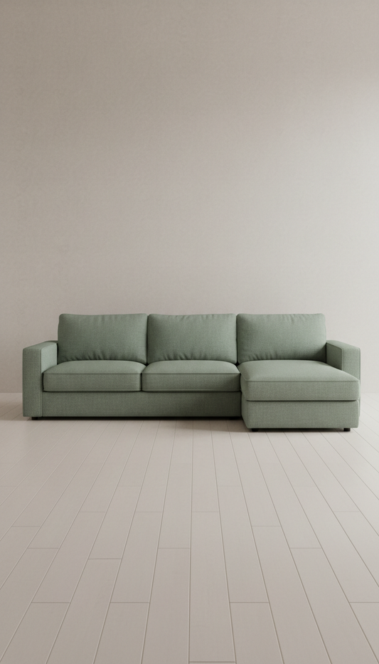 Modular Sectional Sofa in Sage Linen