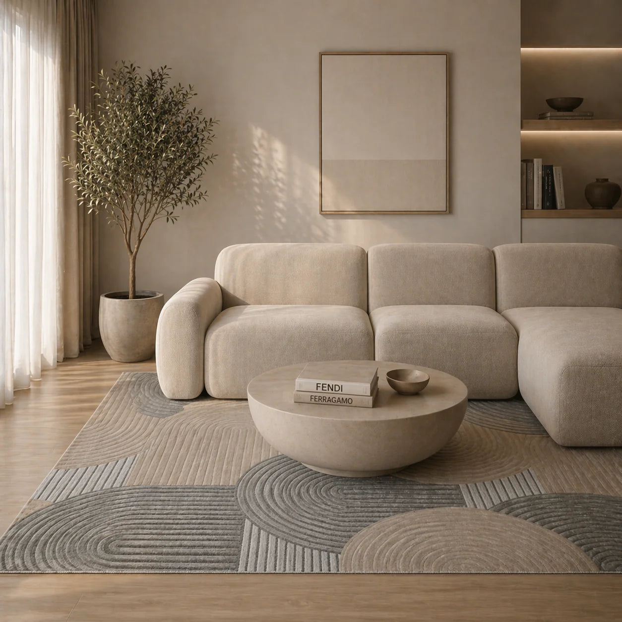 Adonis Rug 0124- L. Grey/ Cream