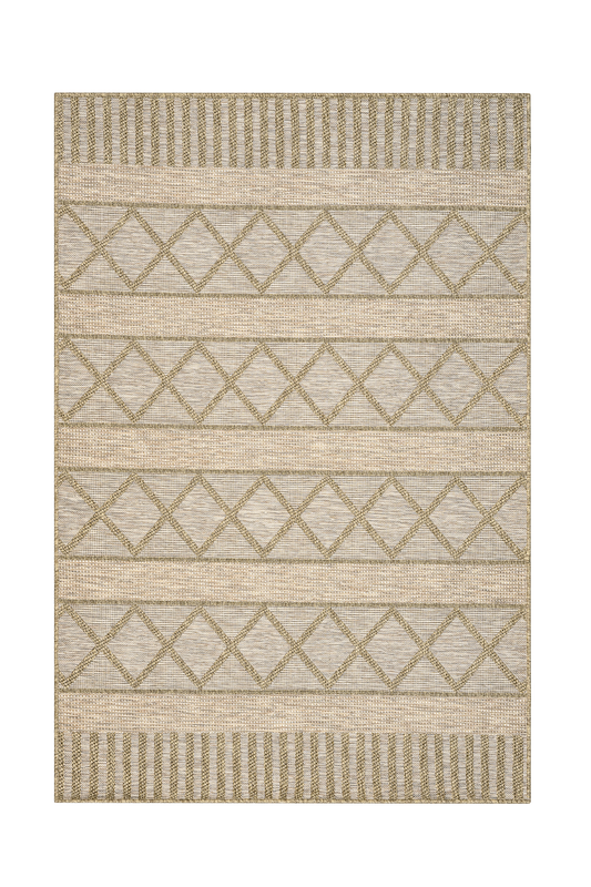 Neutral-toned indoor-outdoor rug from Bellville Furniture