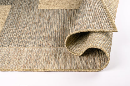 Beige indoor outdoor rug in various sizes