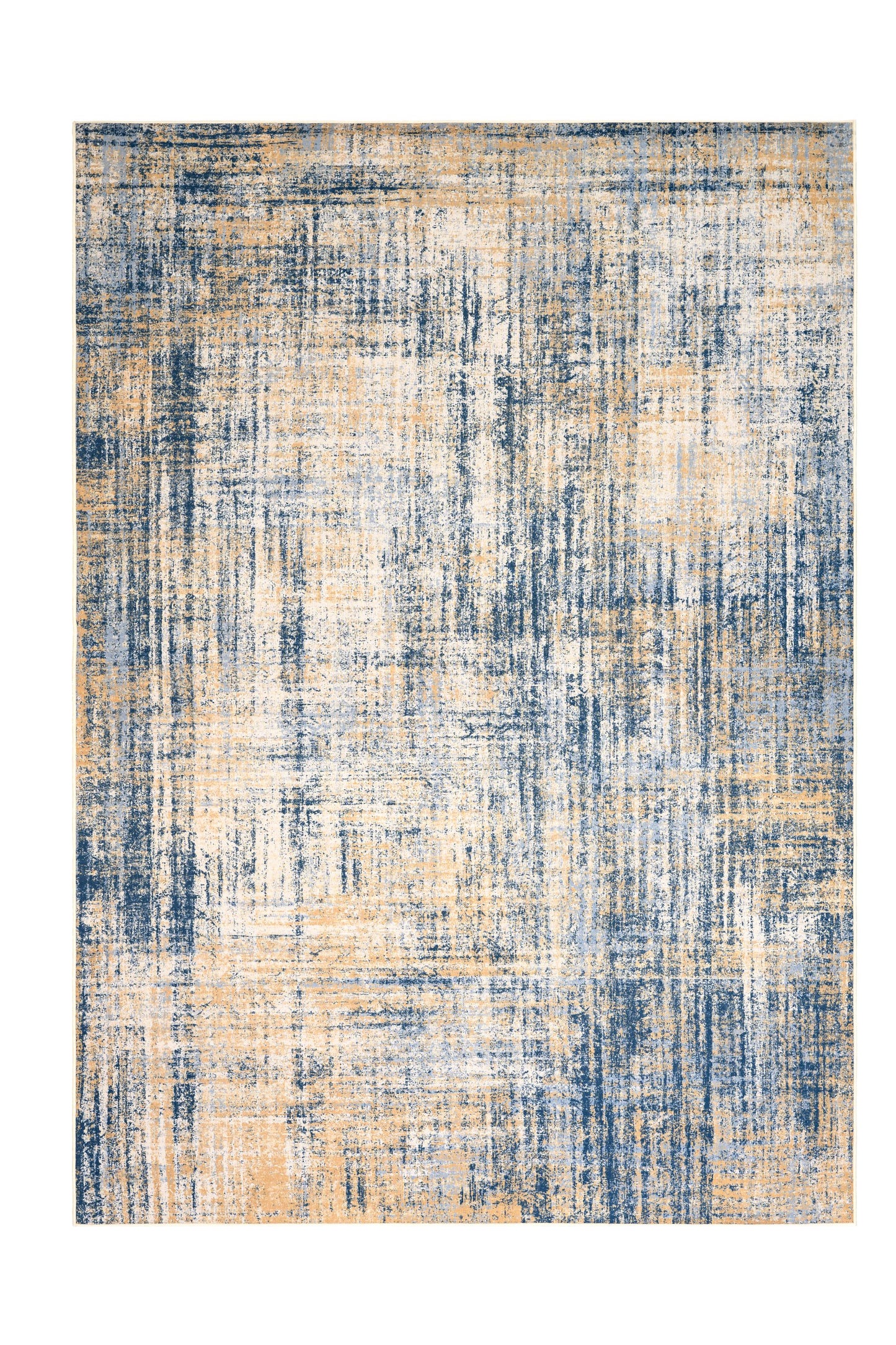Vintage-style rug with printed polyester design