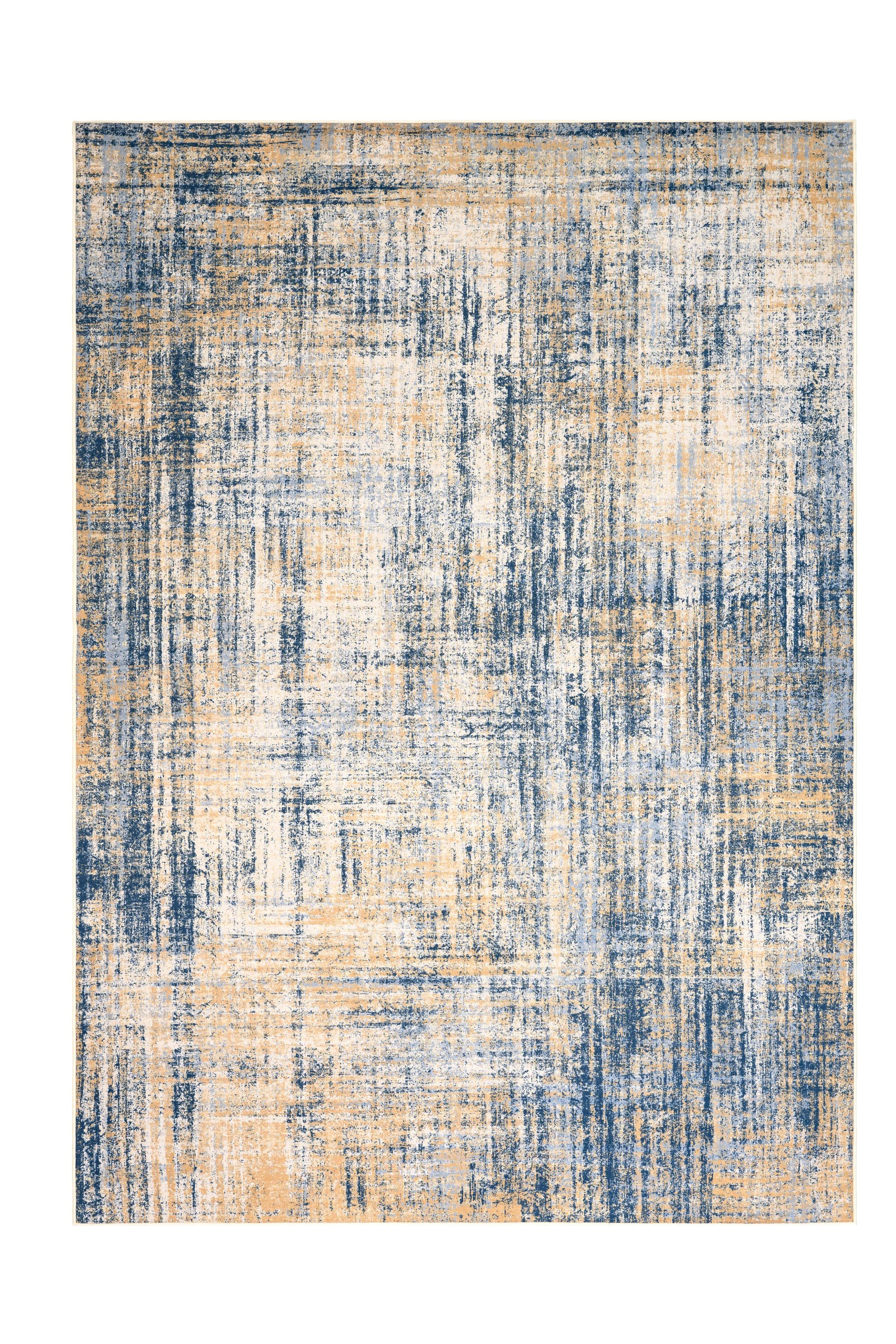 Vintage-style rug with printed polyester design