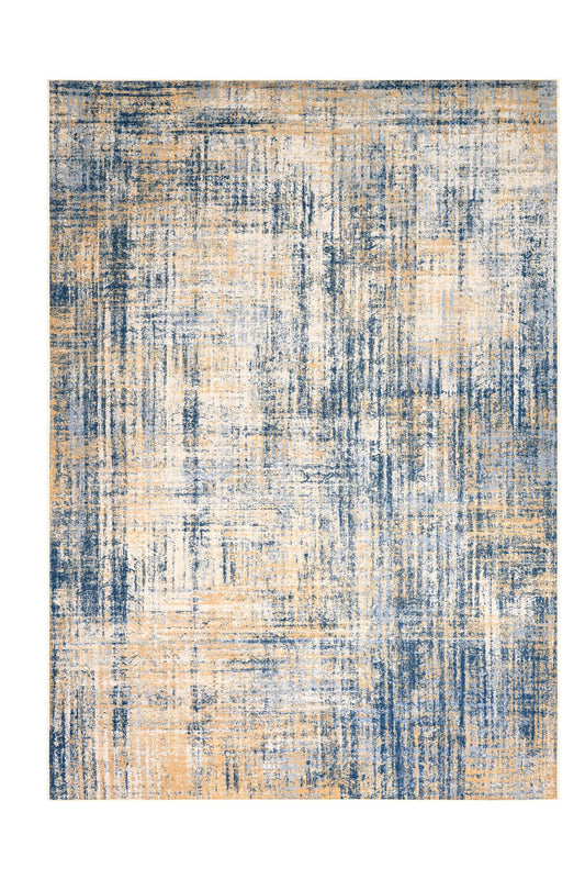 Vintage-style rug with printed polyester design