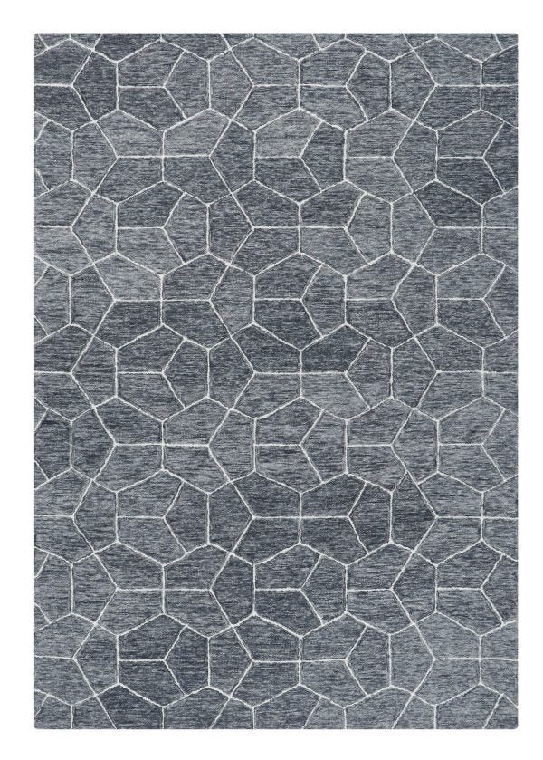 Babylon Thunder charcoal patterned area rug