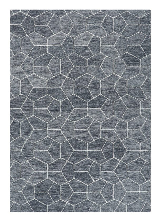 Babylon Thunder charcoal patterned area rug