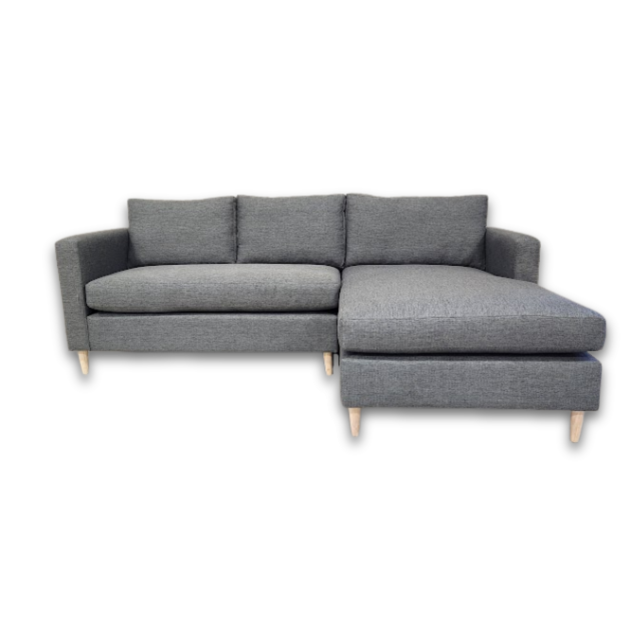 Modern Bella L-Shaped Daybed Couch with customizable fabric and colour options.