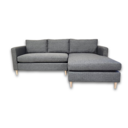 Modern Bella L-Shaped Daybed Couch with customizable fabric and colour options.