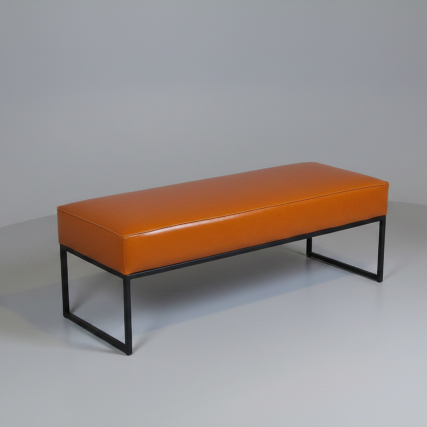 Steel framed ottoman
