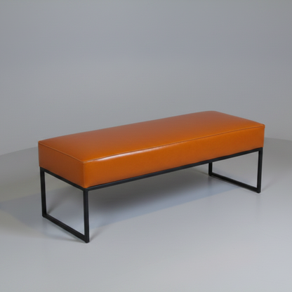 Steel framed ottoman