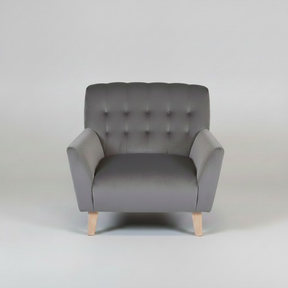 Black armchair on a white background