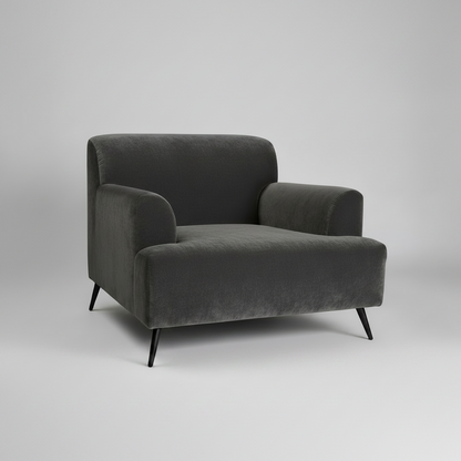 Gray armchair on a light gray background