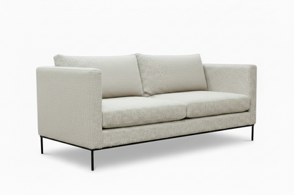 Beige sofa on a white background