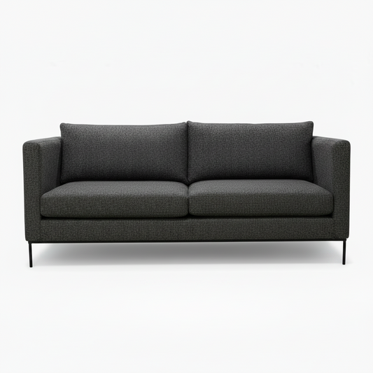 Gray sofa on a white background