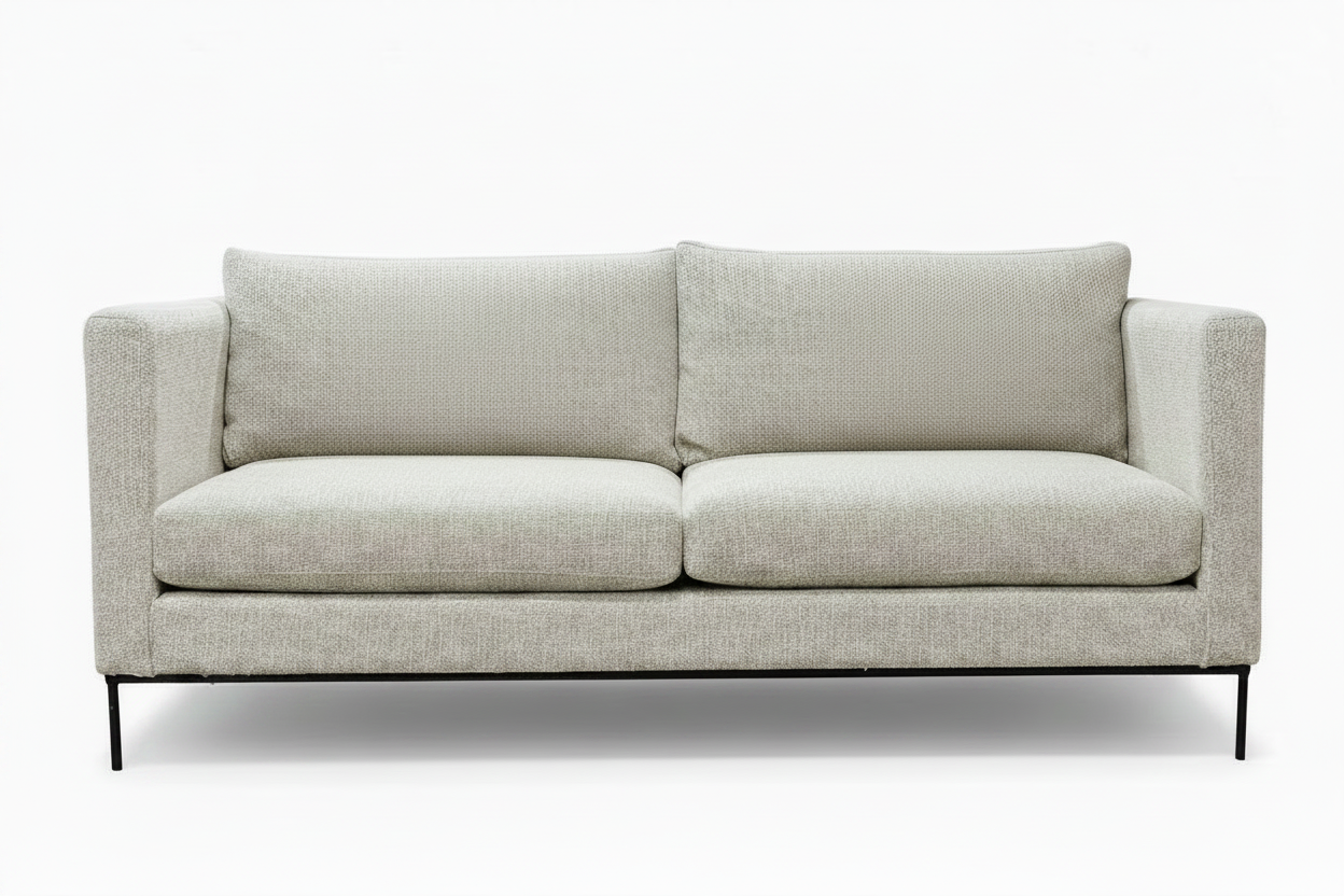 Beige sofa on a white background