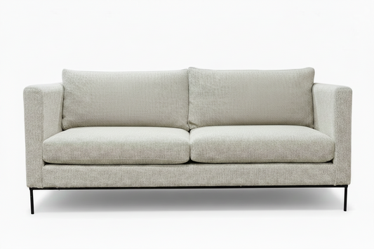 Beige sofa on a white background