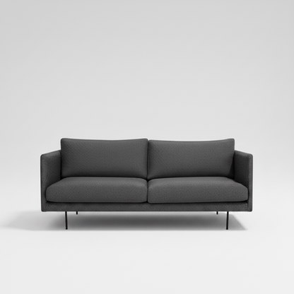 Gray sofa on a white background