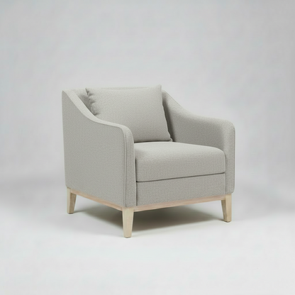 Gray armchair on a white background