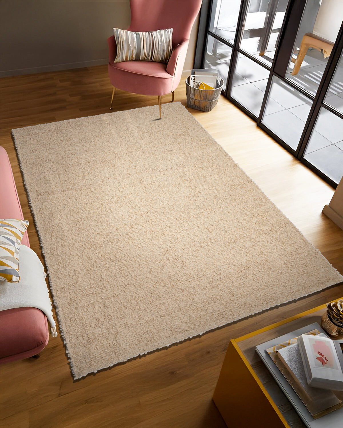 Frontier Caramel textured caramel area rug