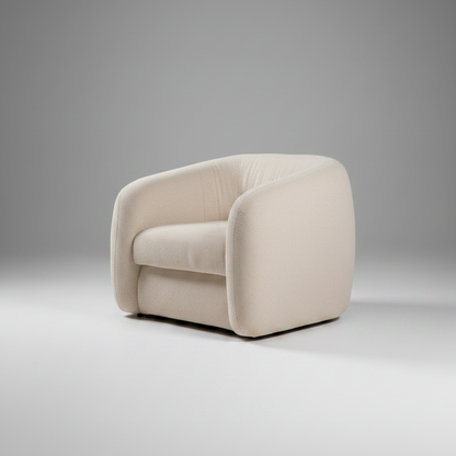 Beige armchair on a gray background