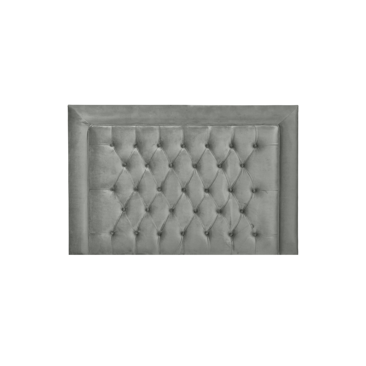 Side view of the Framed Deep Button Headboard, highlighting its classic and elegant style.