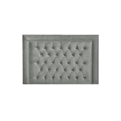 Side view of the Framed Deep Button Headboard, highlighting its classic and elegant style.