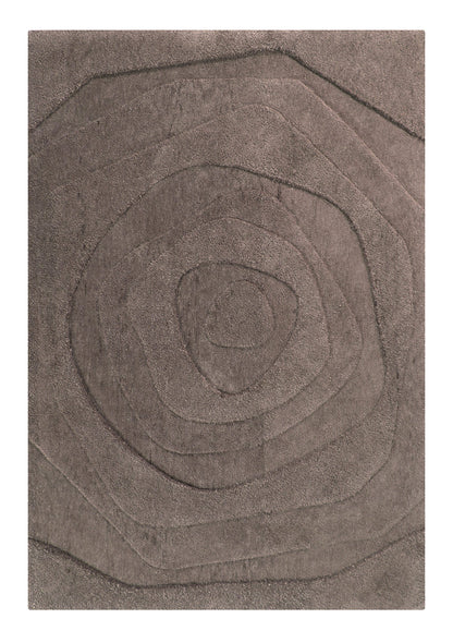 Helix Sepia geometric brown area rug