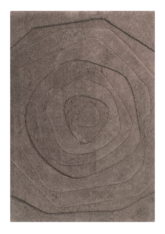 Helix Sepia geometric brown area rug