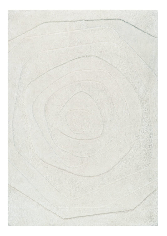Helix Tusk geometric ivory area rug