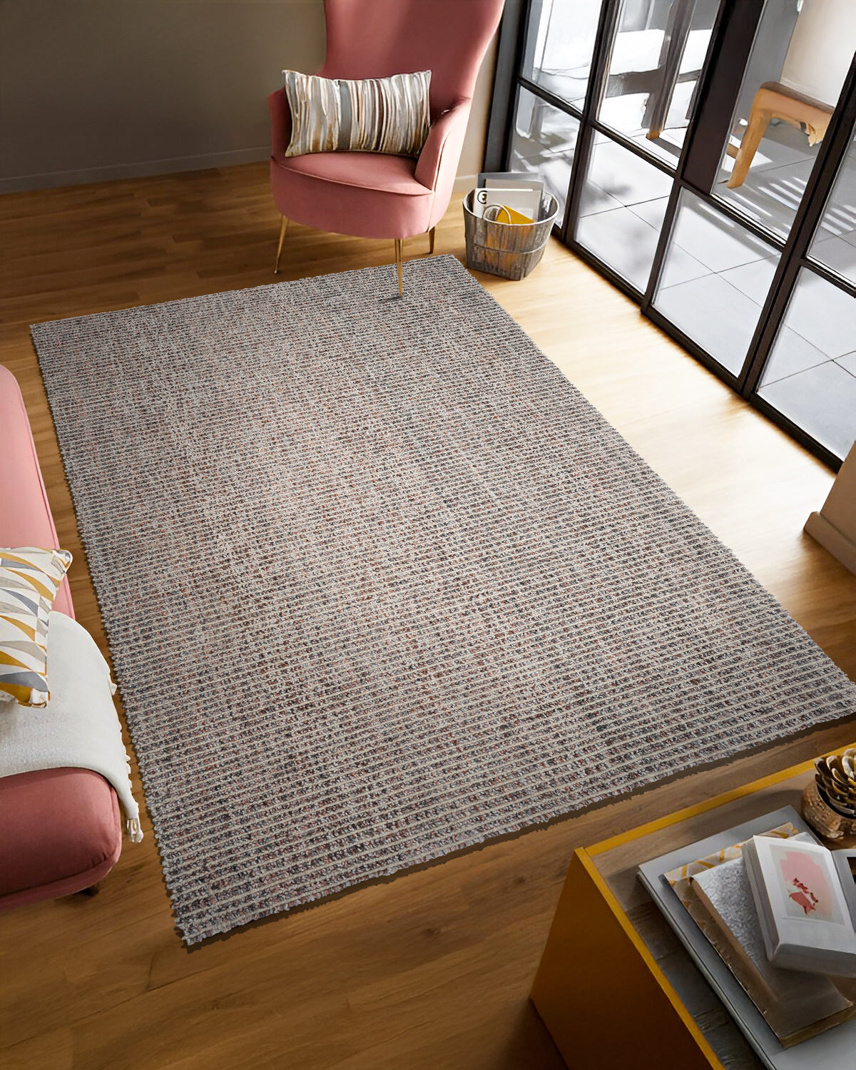 Hunter Terracotta earthy terracotta area rug